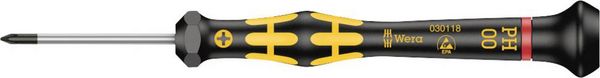 Produktbild: Wera 1550 PH Kraftform Micro 05030118001 ESD Kreuzschlitz-Schraubendreher PH 00 Klingenl&auml;nge: 40 mm