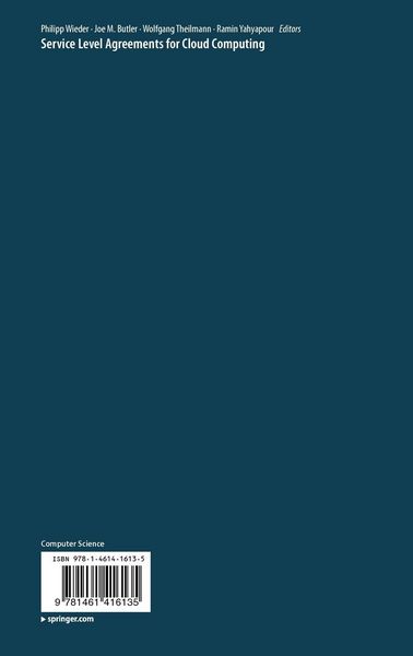 Produktbild: Service Level Agreements for Cloud Computing
