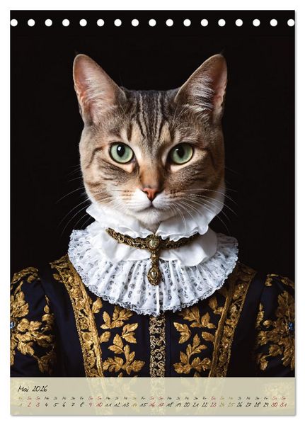 Produktbild: Barocke Tierportraits - Kunst und Klassik (Tischkalender 2026 DIN A5 hoch), CALVENDO Monatskalender