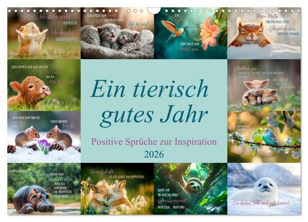 Produktbild: Ein tierisch gutes Jahr (Wandkalender 2026 DIN A3 quer), CALVENDO Monatskalender