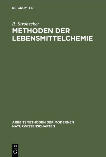 Produktbild: Methoden der Lebensmittelchemie