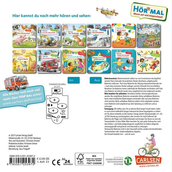 Produktbild: Hör mal (Soundbuch): Die Fahrzeuge