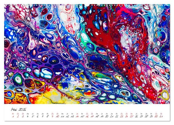 Produktbild: Abstrakte Regenbogen (hochwertiger Premium Wandkalender 2026 DIN A2 quer), Kunstdruck in Hochglanz