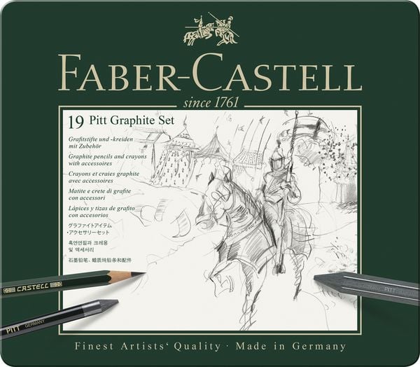 Produktbild: Faber-Castell Pitt Graphite medium Set 19er Metalletui