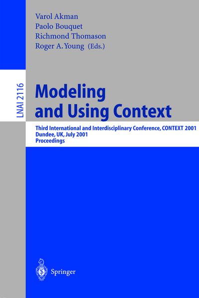 Produktbild: Modeling and Using Context