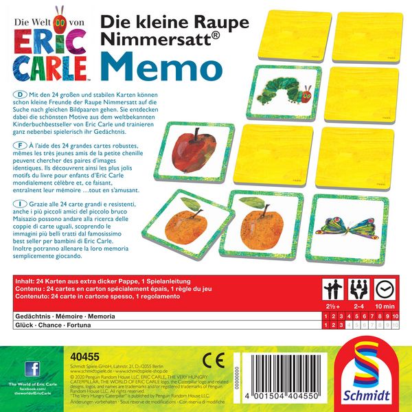 Produktbild: Die kleine Raupe Nimmersatt - Memo