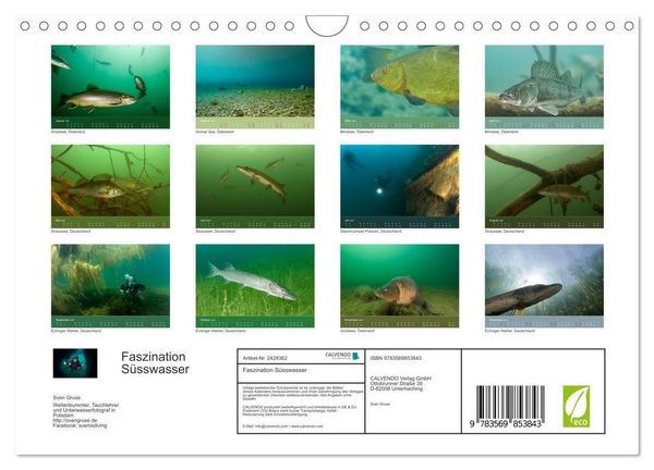 Produktbild: Faszination S&uuml;sswasser (Wandkalender 2027 DIN A4 quer), CALVENDO Monatskalender