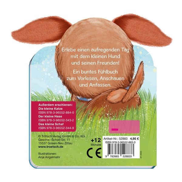 Produktbild: Tr&ouml;tsch Der kleine Hund Pappenbuch mit Pl&uuml;schohren
