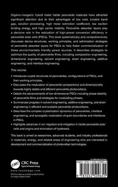 Produktbild: Handbook of Perovskite Solar Cells, Volume 1