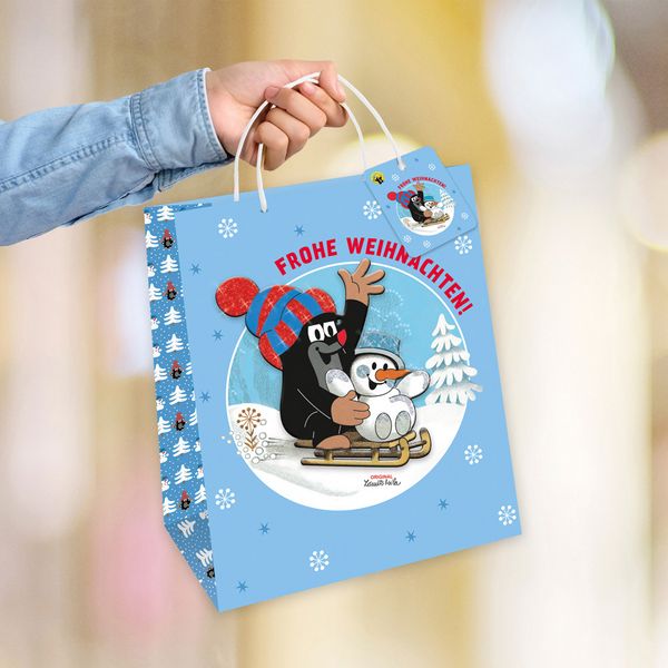 Produktbild: Tr&ouml;tsch Der kleine Maulwurf 3D-Geschenktasche Weihnachten gro&szlig;