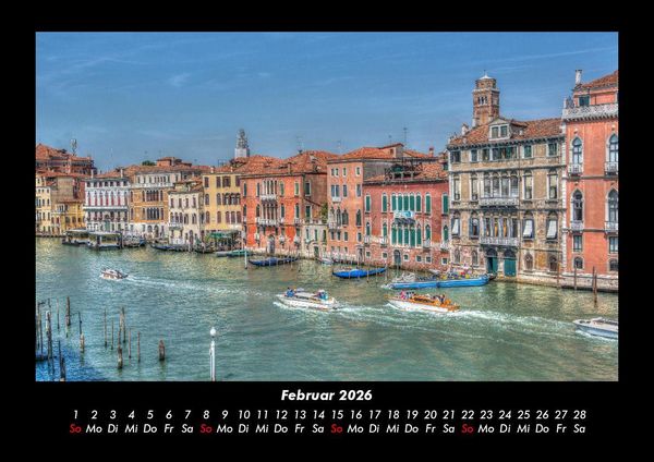 Produktbild: Venedig 2026 Fotokalender DIN A3