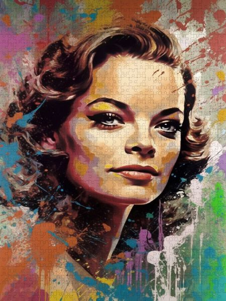 Produktbild: CALVENDO Puzzle Romy Schneider | 1000 Teile Lege-Gr&ouml;&szlig;e 64x48cm Foto-Puzzle f&uuml;r gl&uuml;ckliche Stunden
