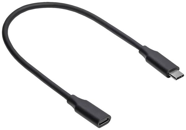 Akyga USB-Kabel USB-C Stecker, USB-C Buchse 0.30m Schwarz AK-USB-32