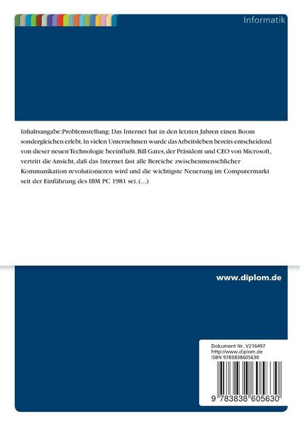 Produktbild: Die technischen Vorraussetzungen, strategische Planung, Realisierung und Sicherheitsaspekte eines Interneteinsatzes in kleinen und mittelst&auml;ndischen Unternehmen
