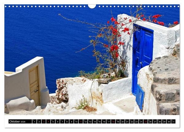 Produktbild: Inselh&uuml;pfen Kykladen Santorini - Naxos - Paros - Mykonos (Wandkalender 2026 DIN A3 quer), CALVENDO Monatskalender