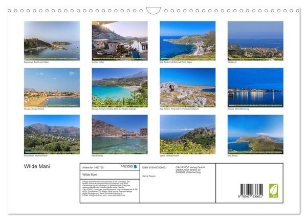 Produktbild: WIlde Mani (Wandkalender 2026 DIN A3 quer), CALVENDO Monatskalender