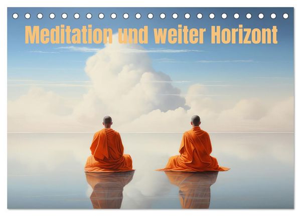 Meditation und weiter Horizont (Tischkalender 2025 DIN A5 quer), CALVENDO Monatskalender