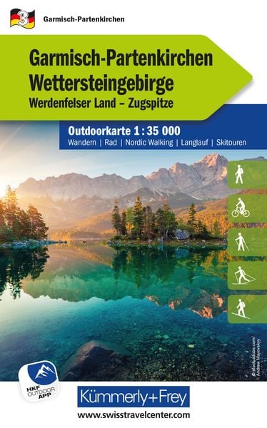 Kümmerly+Frey Outdoorkarte Deutschland 3 Garmisch-Partenkirchen, Wettersteingebirge 1:35.000, Sonstige von , Kümmerly+Frey, 9783259300336