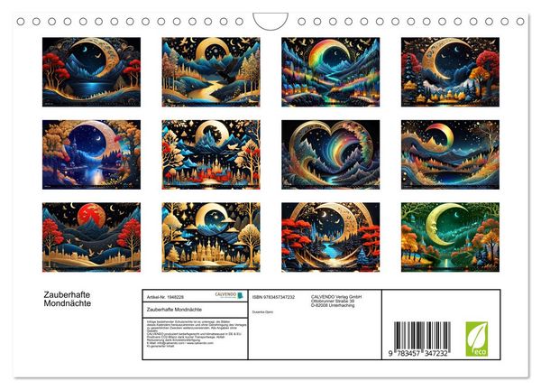Produktbild: Zauberhafte Mondn&auml;chte (Wandkalender 2026 DIN A4 quer), CALVENDO Monatskalender
