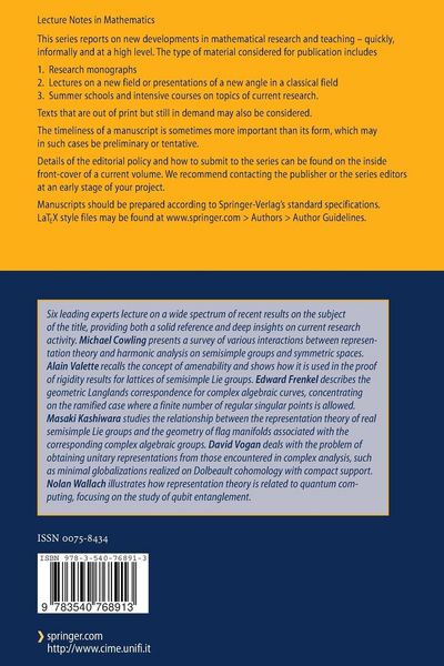 Produktbild: Representation Theory and Complex Analysis