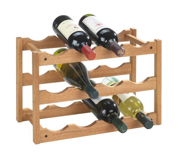 Weinregal-Set Mod. Norway aus Walnussholz 2-teilig, für 24 Flaschen, massiv