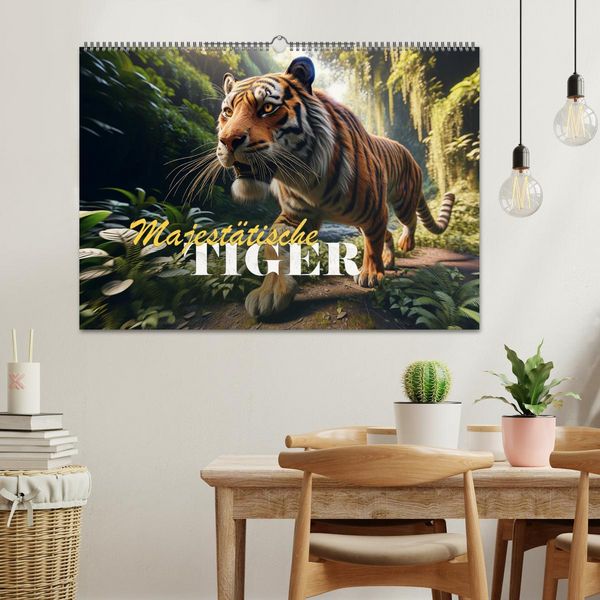 Produktbild: Majest&auml;tische Tiger (Wandkalender 2026 DIN A2 quer), CALVENDO Monatskalender