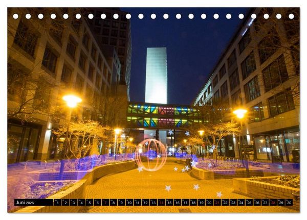 Produktbild: Light Art in Leipzig (Tischkalender 2026 DIN A5 quer), CALVENDO Monatskalender