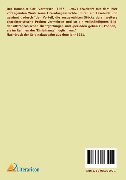 Produktbild: Altfranz&ouml;sisches Lesebuch