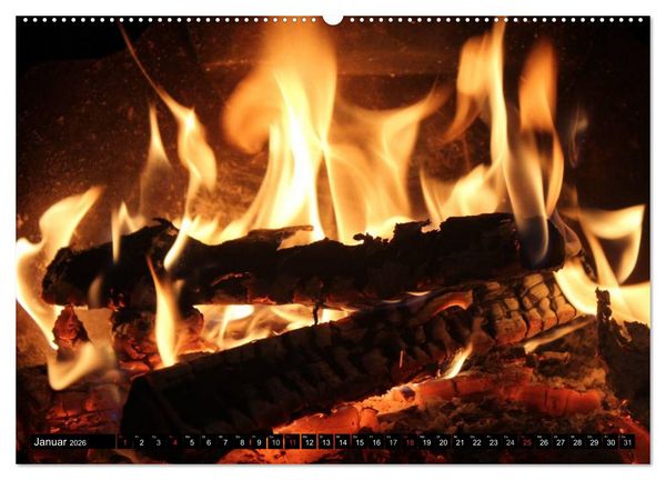 Produktbild: Feuer &bull; W&auml;rme, Licht & Gefahr (hochwertiger Premium Wandkalender 2026 DIN A2 quer), Kunstdruck in Hochglanz