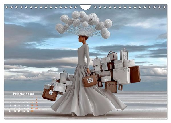 Produktbild: Zwischen Himmel und Gep&auml;ck (Wandkalender 2026 DIN A4 quer), CALVENDO Monatskalender