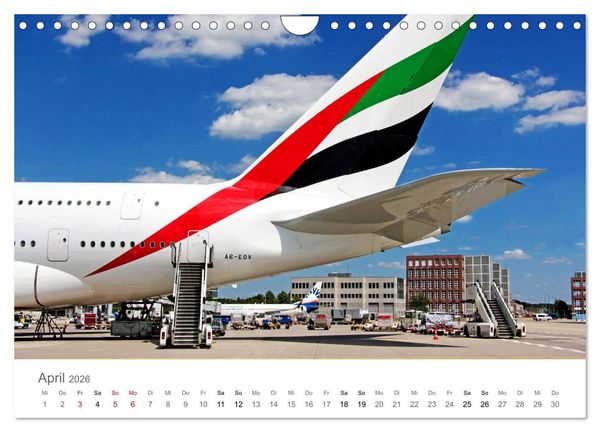 Produktbild: Gro&szlig;e und kleine Flieger am Flughafen (Wandkalender 2026 DIN A4 quer), CALVENDO Monatskalender