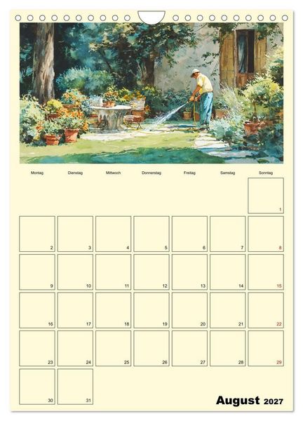 Produktbild: M&auml;nner im Garten. Entspannte Augenblicke im Gr&uuml;nen (Wandkalender 2027 DIN A4 hoch), CALVENDO Monatskalender