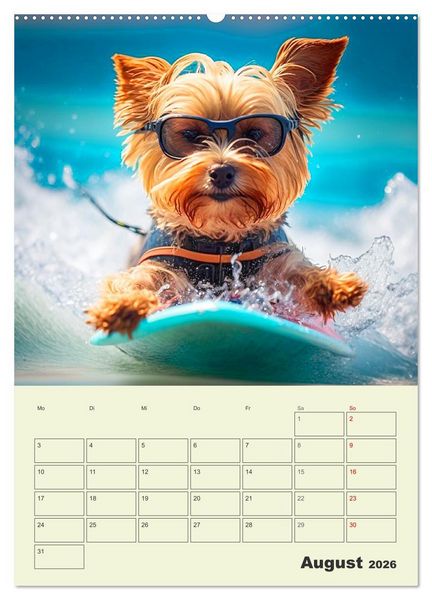 Produktbild: Yorkshire Terrier. Fr&ouml;hliche Energieb&uuml;ndel in Aktion (Wandkalender 2026 DIN A2 hoch), CALVENDO Monatskalender