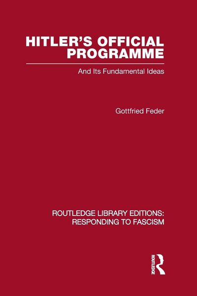 Produktbild: Hitler's Official Programme RLE Responding to Fascism