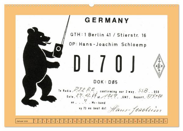 Produktbild: Amateurfunk in West-Berlin (hochwertiger Premium Wandkalender 2026 DIN A2 quer), Kunstdruck in Hochglanz
