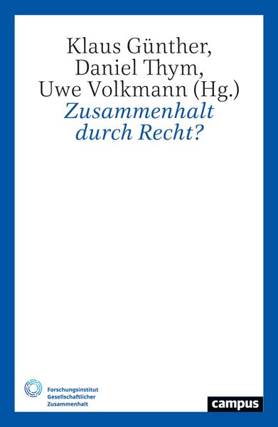 Produktbild: Zusammenhalt durch Recht?