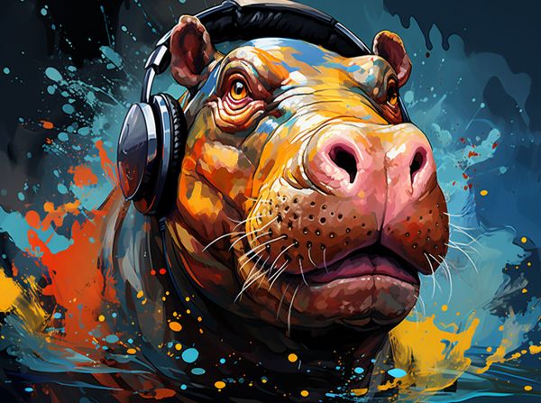 Produktbild: CALVENDO Puzzle HippoTrommel | 2000 Teile Lege-Gr&ouml;&szlig;e 90x67cm Foto-Puzzle f&uuml;r gl&uuml;ckliche Stunden