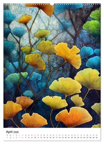 Produktbild: Ginkgo Biloba Sch&ouml;nheit (Wandkalender 2026 DIN A2 hoch), CALVENDO Monatskalender