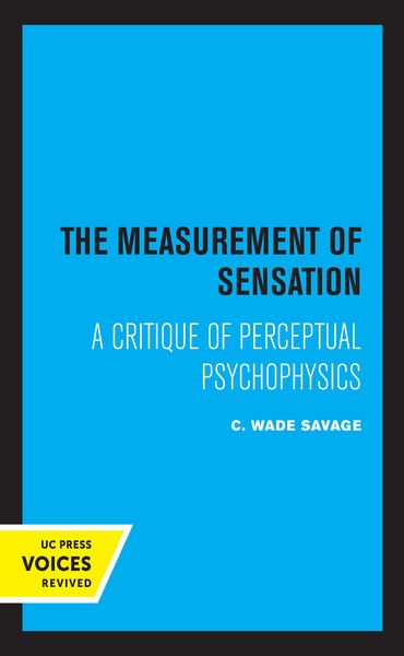Produktbild: The Measurement of Sensation
