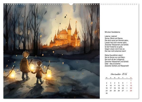 Produktbild: Gedichte von Theodor Storm (hochwertiger Premium Wandkalender 2026 DIN A2 quer), Kunstdruck in Hochglanz