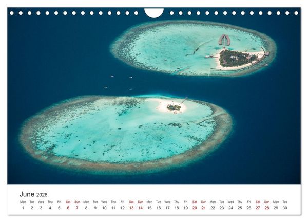 Produktbild: Maldives from above (Wall Calendar 2026 DIN A4 landscape), CALVENDO 12 Month Wall Calendar