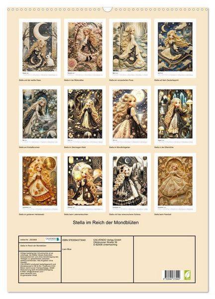 Produktbild: Stella im Reich der Mondbl&uuml;ten (Wandkalender 2027 DIN A2 hoch), CALVENDO Monatskalender