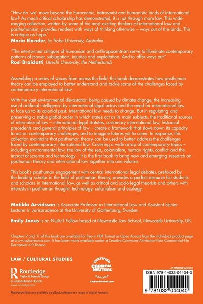 Produktbild: International Law and Posthuman Theory