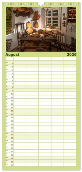 Produktbild: Familienplaner 2026 - Vogtland - von Klingenthal bis G&ouml;ltzschtal mit 5 Spalten (Wandkalender, 21 x 45 cm) CALVENDO