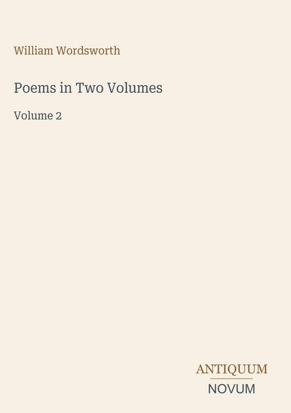 Produktbild: Poems in Two Volumes