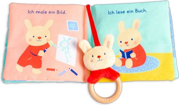 Produktbild: Mein liebstes Kuschelbuch mit echtem Holzbei&szlig;ring. Mein kleiner Hase