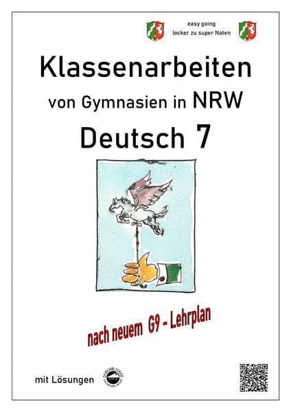 Produktbild: Deutsch 7, Klassenarbeiten von Gymnasien (G9) in NRW mit L&ouml;sungen