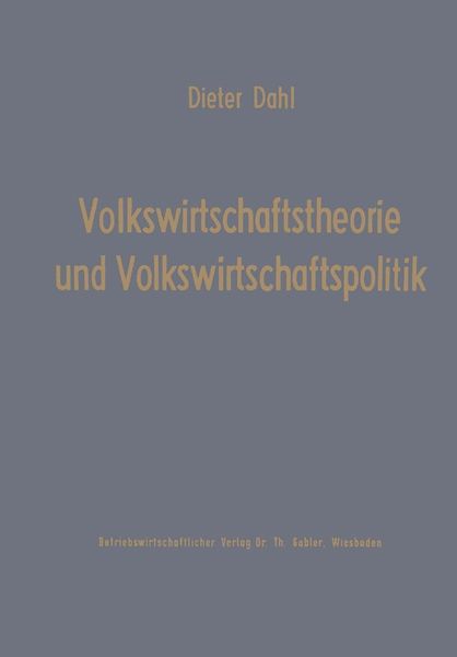 Produktbild: Volkswirtschaftstheorie und Volkswirtschaftspolitik
