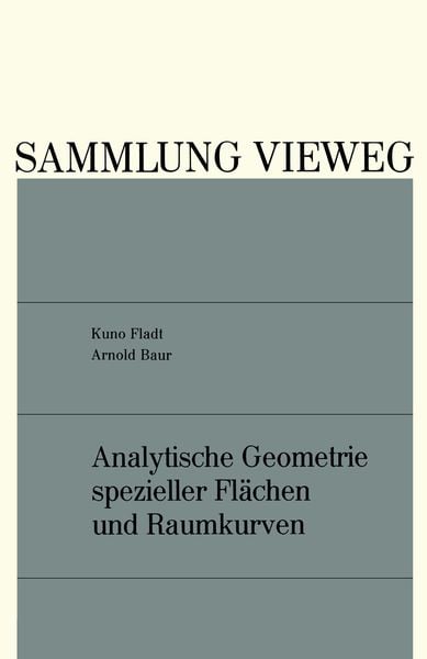 Produktbild: Analytische Geometrie spezieller Fl&auml;chen und Raumkurven