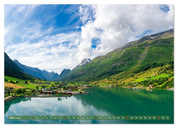 Produktbild: Norwegen aus dem Hubschrauber - Luftaufnahmen und Panorama (Tischkalender 2026 DIN A5 quer), CALVENDO Monatskalender